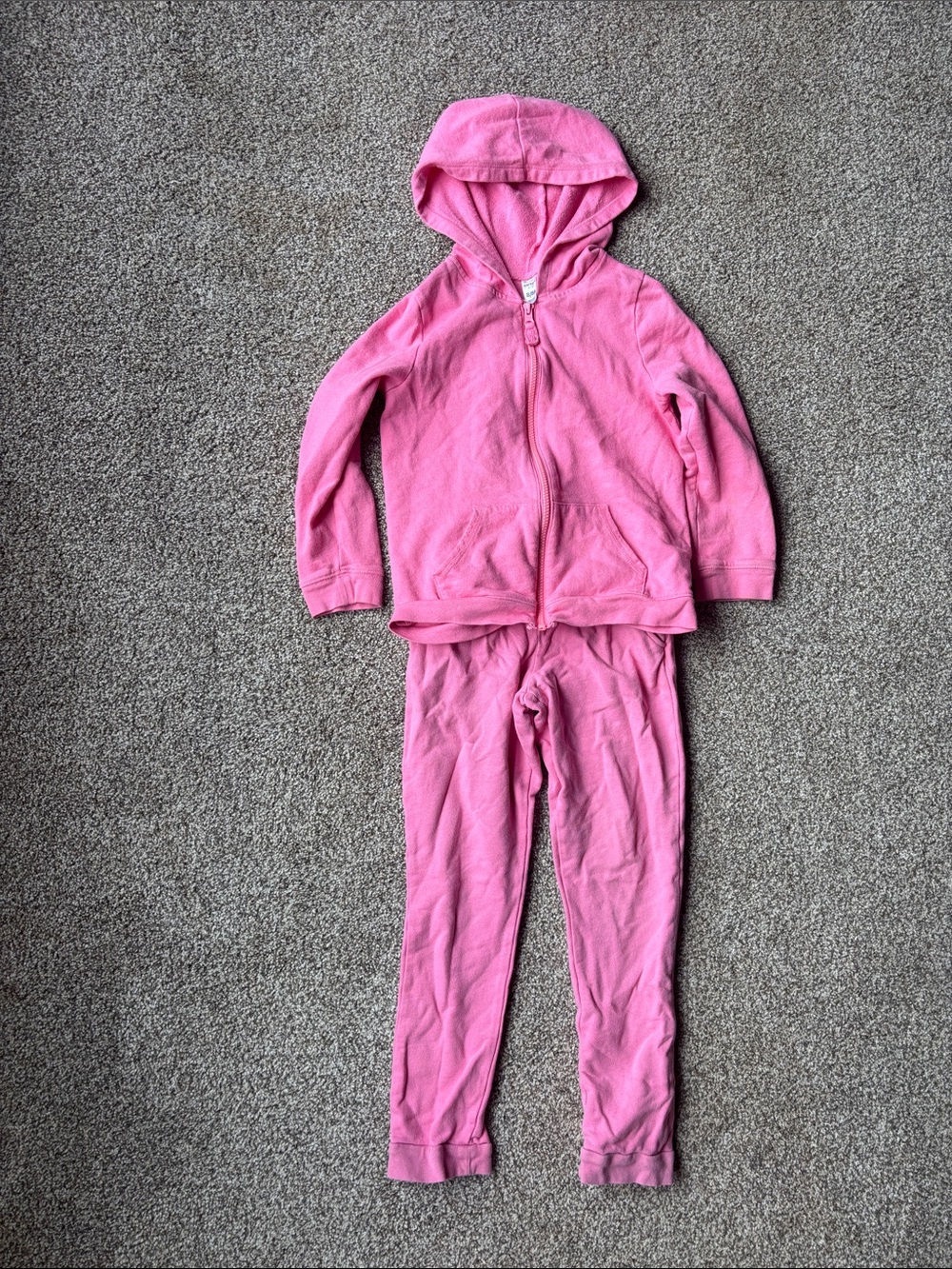 Carter's Pink Girls Hoodie & Legging Matching Set